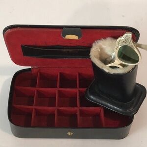 Hickok Black Leather Dresser Valet  Original -Mad Men Alert Hickok Vintage